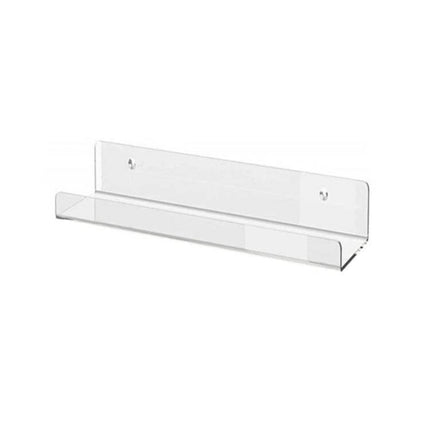 Acrylic Wall Shelf 30x10x6 Cm For Kitchen And Office - clear acrylic wall-mounted shelf ideal for spices, toiletries, and desk supplies, secure drilled mounting