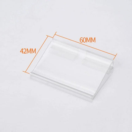 Label Strip Price Sign Pack For Shelves 40 x 60 mm clear plastic shelf price holder 40x60mm with rounded corners for supermarkets