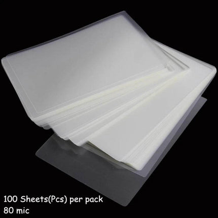 Clear Laminating Film For Photos And Documents 3 Inch Pack Of 100 - 100 clear 80µm sheets for photos, IDs, notes, and small documents