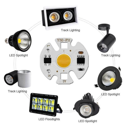 COB LED DIY Downlight Chip 220V Smart IC For Spotlights shown with various LED spotlight and track lighting applications