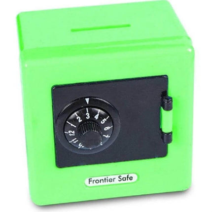Coin Password Piggy Bank For Kids, New Year Gift Idea - bright green plastic combination coin safe for children