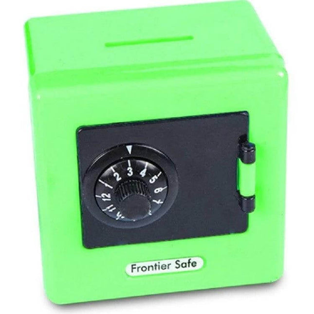 Coin Password Piggy Bank For Kids, New Year Gift Idea - bright green plastic combination coin safe for children