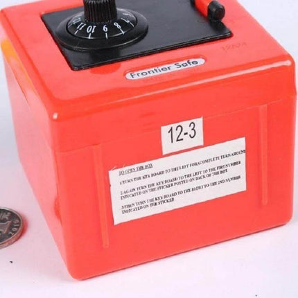 Coin Password Piggy Bank For Kids, New Year Gift Idea - red plastic combination coin safe for children learning to save