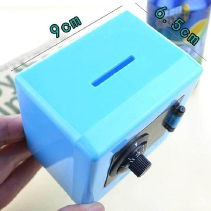 Coin Password Piggy Bank For Kids, New Year Gift Idea blue plastic combination savings box 9cm x 6.5cm for children