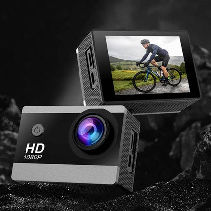 Compact 2.0 Inch IPS Screen Action Camera For Outdoor Use - 1080P 170° wide-angle with 2.0-inch IPS display for hiking, cycling and dash recording