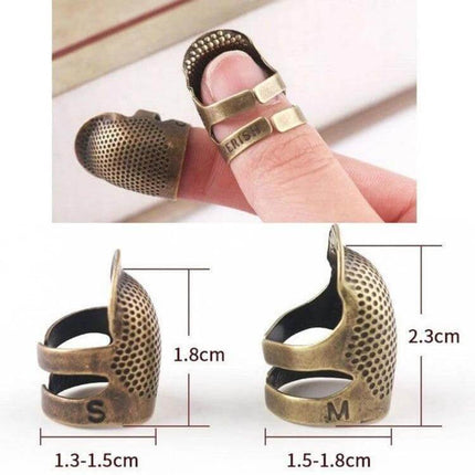Sewing Thimble Finger Protector for Everyday Sewing Small copper fingertip protector for hand sewing, small size, right- and left-hand use