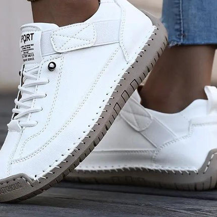 Leather Low Top Casual Boots For Outdoor Wear Wide Sizes