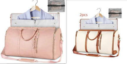 Large Foldable Travel Duffle Bag Waterproof Pink Tote