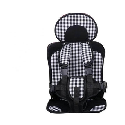 Portable Infant Safety Seat for Babies and Toddlers in Cars - black white checkered detachable seat back for travel