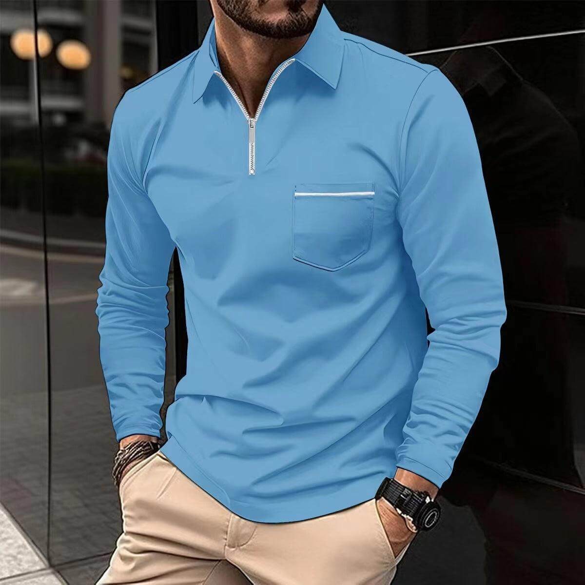 Men's Performance Long Sleeve Polo Shirt