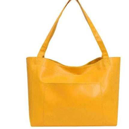 Large Embossed PU Tote Bag For Women Shoulder Bag In Black