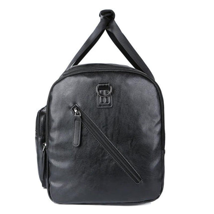 Men's PU Leather 32 Inch Weekender Travel Bag Black Brown