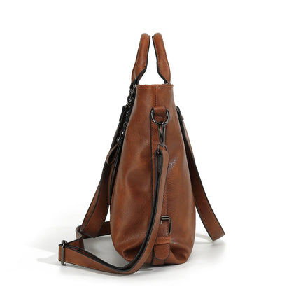 Soft PU Leather Large Tote Bag For Daily Carry With One Shoulder Strap
