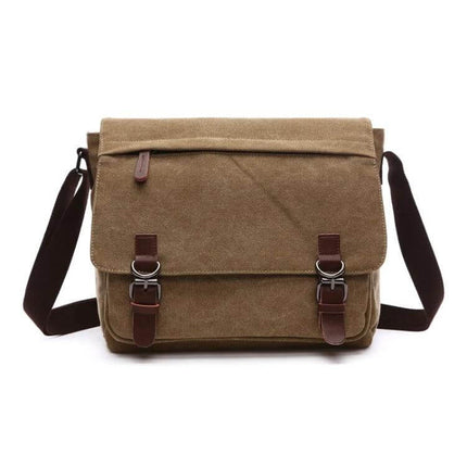 Versatile Canvas Shoulder Messenger Bag For Daily Commute Dark Blue - durable canvas commuter messenger with multiple pockets and adjustable strap