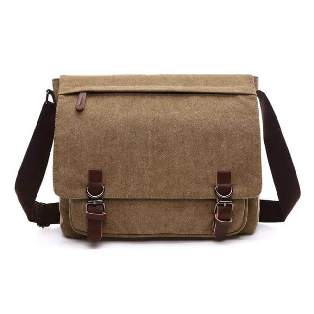 Versatile Canvas Shoulder Messenger Bag For Daily Commute Dark Blue - durable dark blue canvas messenger with multiple pockets and adjustable shoulder strap