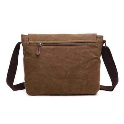 Versatile Canvas Shoulder Messenger Bag For Daily Commute Dark Blue - durable canvas crossbody with multiple pockets for work and travel