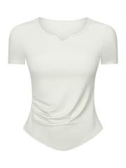 Millennia Notched Short Sleeve Active T-Shirt