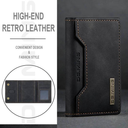 DG.MING Leather 3-Fold Card Bag for Everyday Essentials – compact genuine leather tri-fold wallet for cards, IDs and notes, durable travel and daily-use design