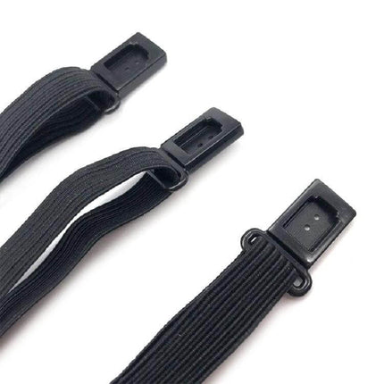 DIY Bow Tie Adjustment Strap 53x1cm for Shirts and Suits - black elastic strap with snap closures for shirts, suits, hats and overalls