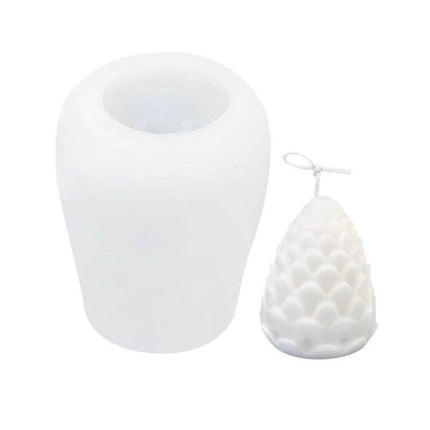DIY Christmas Candle Silicone Mold Santa Shape For DIY Aromatherapy white pinecone candle mold for wax plaster chocolate small-batch holiday crafts