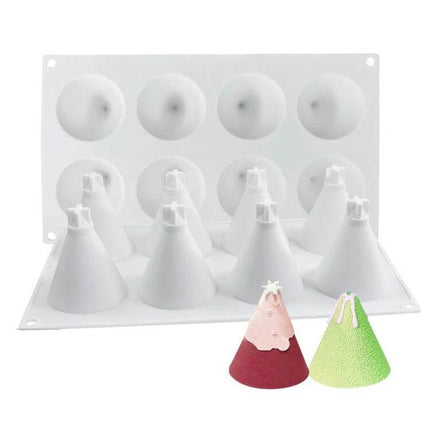 DIY Christmas Candle Silicone Mold Santa Shape For DIY Aromatherapy white silicone cone and tree cavity mold for festive handmade candles
