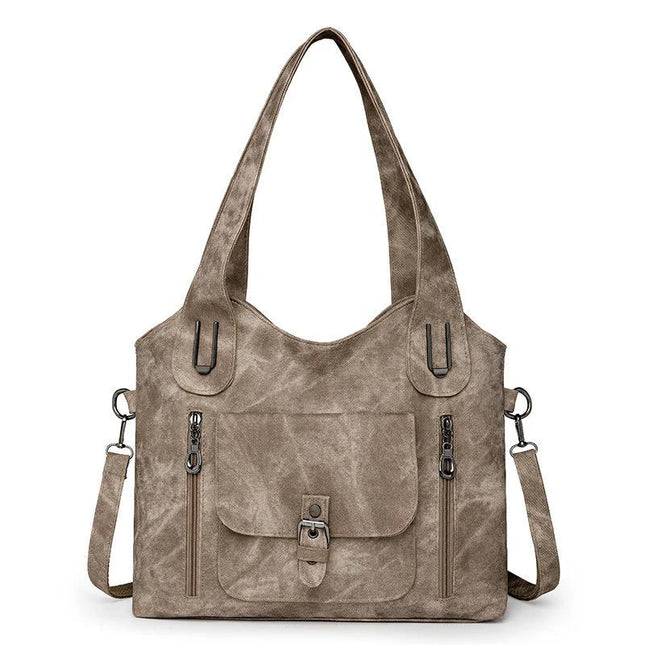 Large Capacity Casual Ladies Crossbody Bag Soft PU Shoulder Purse | Syndmart