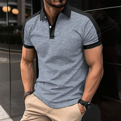 Men's Smart Casual Short Sleeve Polo Shirt Gray