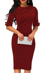 Elegant Long Sleeve Dress for Girls' Special Occasions Wine Red