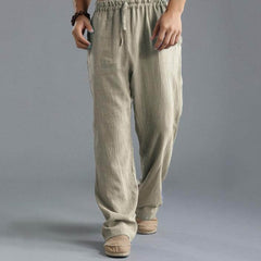 Men's Lightweight Linen Relaxed Fit Athletic Pants