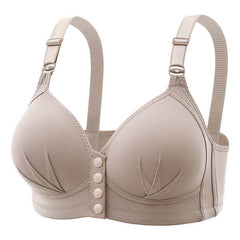 Stylish Plus Size Nursing Bra with Front Closure and Push-Up Support