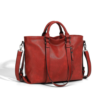 Soft PU Leather Large Tote Bag For Daily Carry With One Shoulder Strap