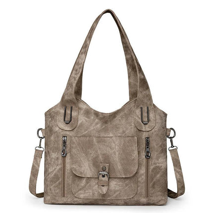 Large Capacity Casual Ladies Crossbody Bag Soft PU Shoulder Purse