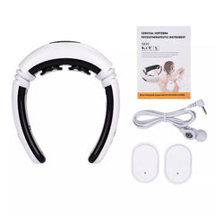 Ergonomic Electric Neck and Body Massager with Magnetic Pulse Therapy and Customizable Settings