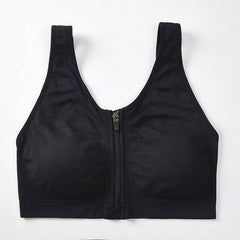 High-Performance Front Zipper Sports Bra with Beauty Back Design