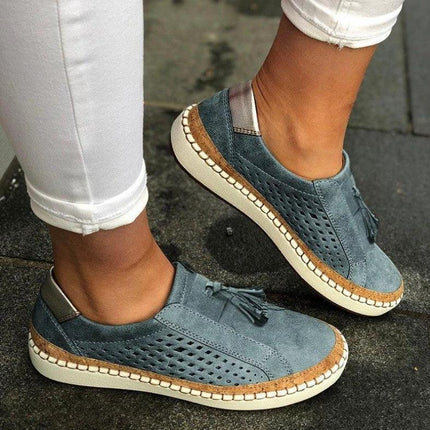 Plus Size Women's Canvas Tassel Sneakers For Everyday Casual Wear