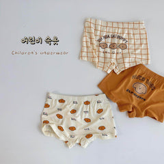 Kids' Modal Boxer Shorts 3-Piece Set with Fun Prints for Kindergarten