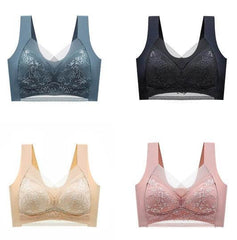 Seamless Ice Silk Lace Bra with Beautiful Back Design for Enhanced Comfort