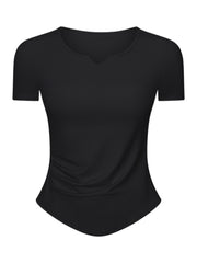 Millennia Notched Short Sleeve Active T-Shirt