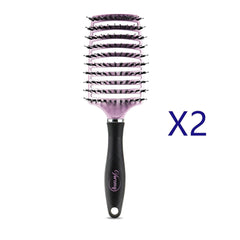 Detangling Hairbrush with Scalp Massager - Bristle & Nylon Comb for Women