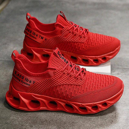 Breathable Mesh Casual Running Shoes For Everyday Comfort - red lightweight ventilated mesh sneakers for walking and light jogging