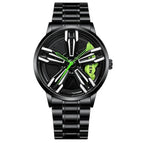 Black Steel Green Surface