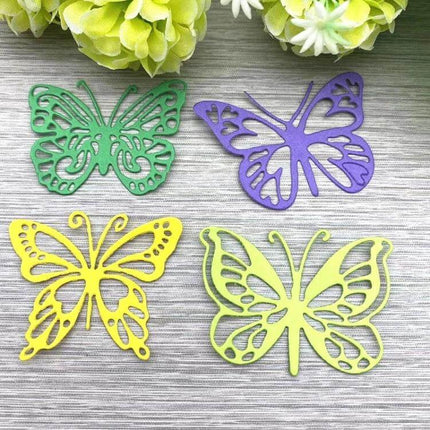 Four Butterflies Embossing Die 120x97mm For Scrapbooking - carbon steel butterflies for cards, albums, and gift tags