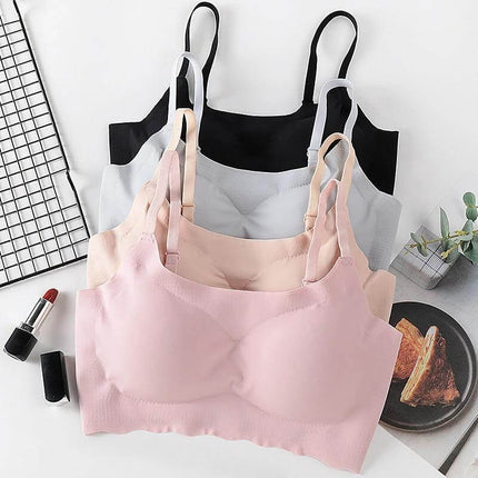 Gather Sports Bra For Women, Big Size, Daily Workout Support - seamless vest-style full coverage bra in pink, gray, black for gym, yoga, cardio