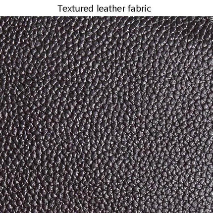 Leather Belly Passport Bag With RFID Wallet For Travel close-up of textured genuine leather fabric showing pebble grain finish for durability