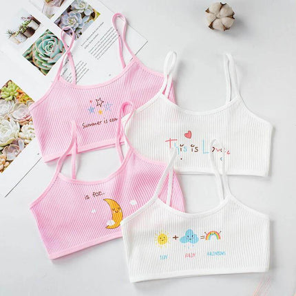 Girls Tube Top For Everyday Casual Wear Pink And White Size S - ribbed cotton tube tops, pink & white BX001, breathable summer layering