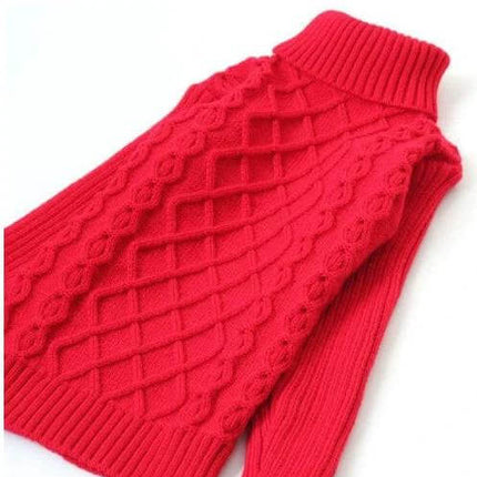 Girls Plus Velvet Thick Double Layer Sweater White - red velvet-texture thick double-layer knit sweater for girls, turtleneck, cozy fall/winter layer