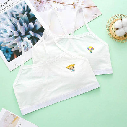 Girls Cotton Sports Vest Underwear For School Everyday Comfort - white stretch cotton girls sports vest for breathable school wear