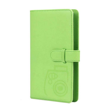 96 Photo PU Leather Album For Polaroid 3 Inch Prints in bright green PU leather with snap closure, slim 96-photo capacity, compact travel-friendly size