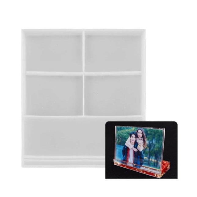 Heart Shaped Silicone Photo Frame Mould For Craft Projects - white silicone reusable heart photo frame mold for resin plaster clay crafting