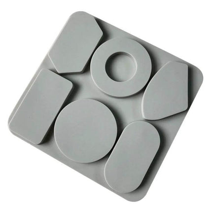 Aromatherapy Gypsum Silicone Mold Six Sided 16.5x15.7 cm – hexagonal gray silicone mold with six-sided cavities for small aromatherapy blocks